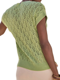 Pure Collection Cotton Lace Knit Top
