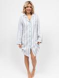 Cyberjammies Stripe Linen Blend Nightshirt, Blue/White
