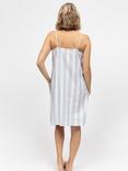 Cyberjammies Stripe Linen Blend Strappy Nightdress, Blue/White