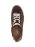 Gabor Fairway Wide Fit Suede Trainers, Brown/White