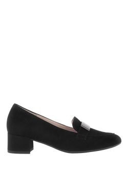 Gabor Dayana Suede Court Shoes, Black, Black