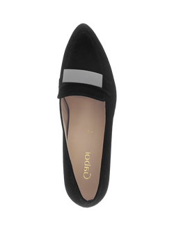 Gabor Dayana Suede Court Shoes, Black - view 2, Black