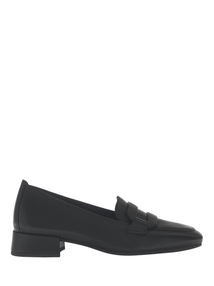 Gabor Great Leather Loafers, Black, Black