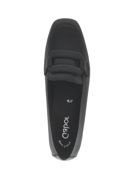 Gabor Great Leather Loafers, Black - view 2, Black