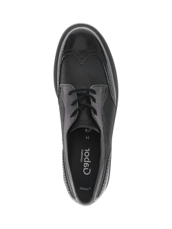 Gabor Fabi Wide Fit Leather Shoes, Black - view 2, Black