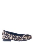 Gabor Paige Wide Fit Leopard Print Suede Pumps, Brown/Multi