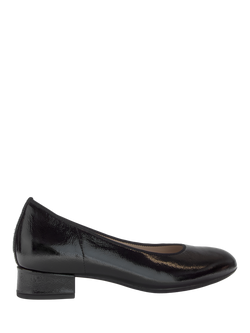 Gabor Betty Patent Leather Court Shoes, Black, Black