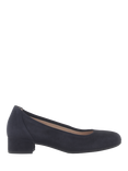 Gabor Demi Wide Fit Suede Court Shoes, Navy