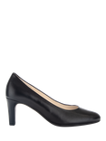 Gabor Edina Leather Court Shoes, Black