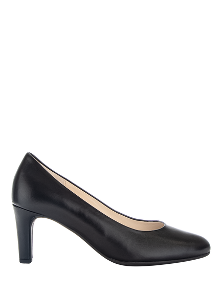 Gabor Edina Leather Court Shoes, Black, Black