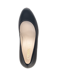 Gabor Edina Leather Court Shoes, Black