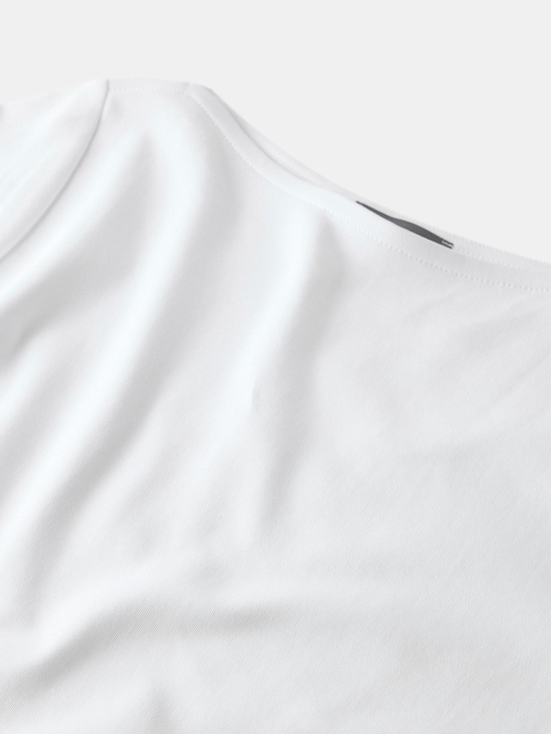 Product image 8 of 8, which shows Mint Velvet Cotton Slash Neck T-Shirt, White Ivory, 6|8