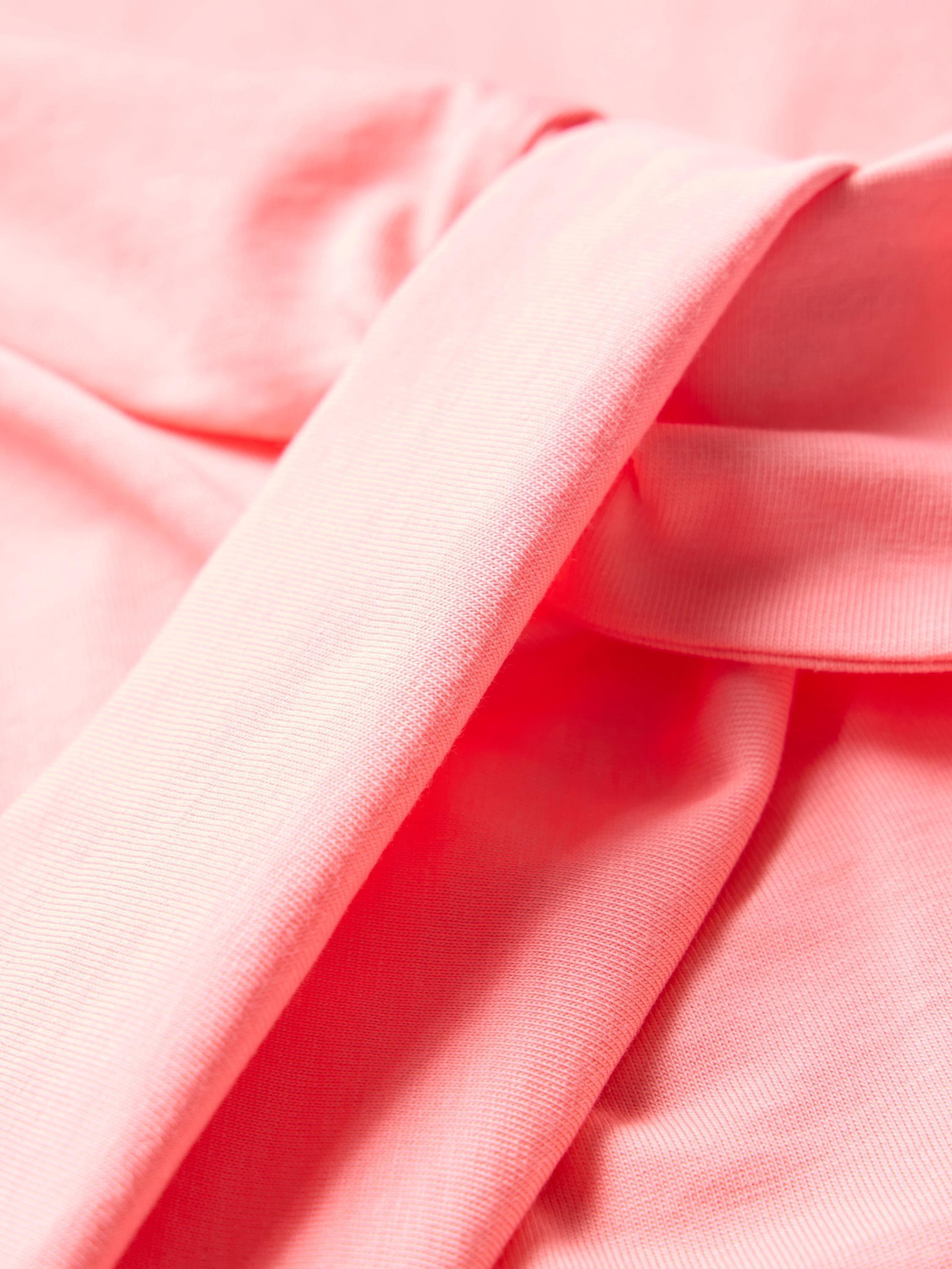 Product image 8 of 8, which shows Mint Velvet Cotton Tie Detail T-Shirt, Pink/Multi, 6|8