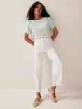 Mint Velvet Cotton Slash Neck T-Shirt