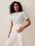 Mint Velvet Cotton Slash Neck T-Shirt