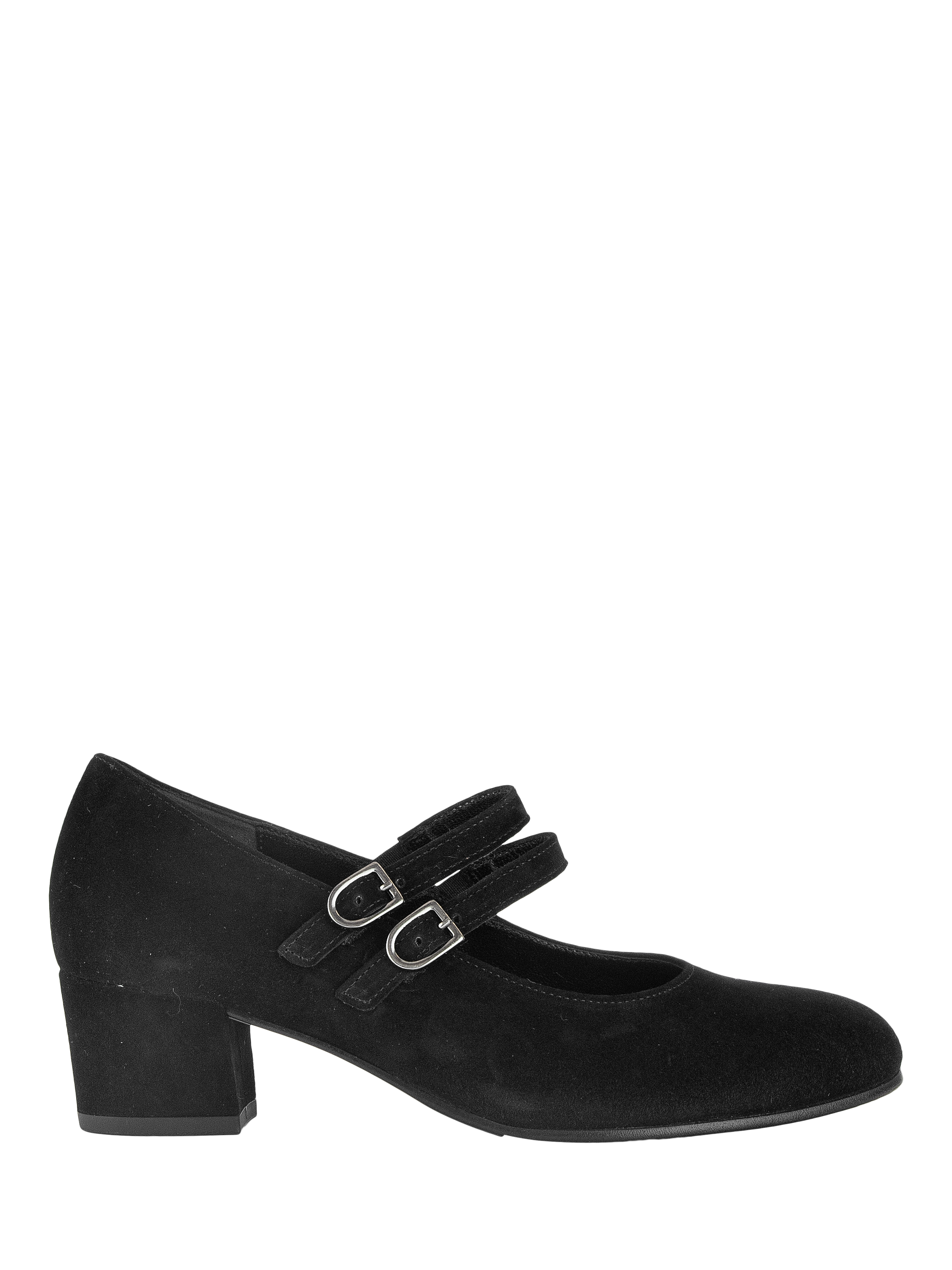 Gabor Belva Mary Jane Wide Fit Suede Court Shoes, Black