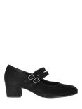 Gabor Belva Mary Jane Wide Fit Suede Court Shoes, Black