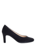 Gabor Edina Suede Court Shoes, Black