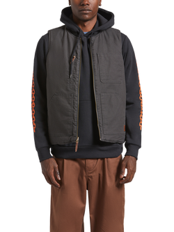 Brixton Builders Abraham Reversible Gilet, Bark Camo - view 2, Bark Camo