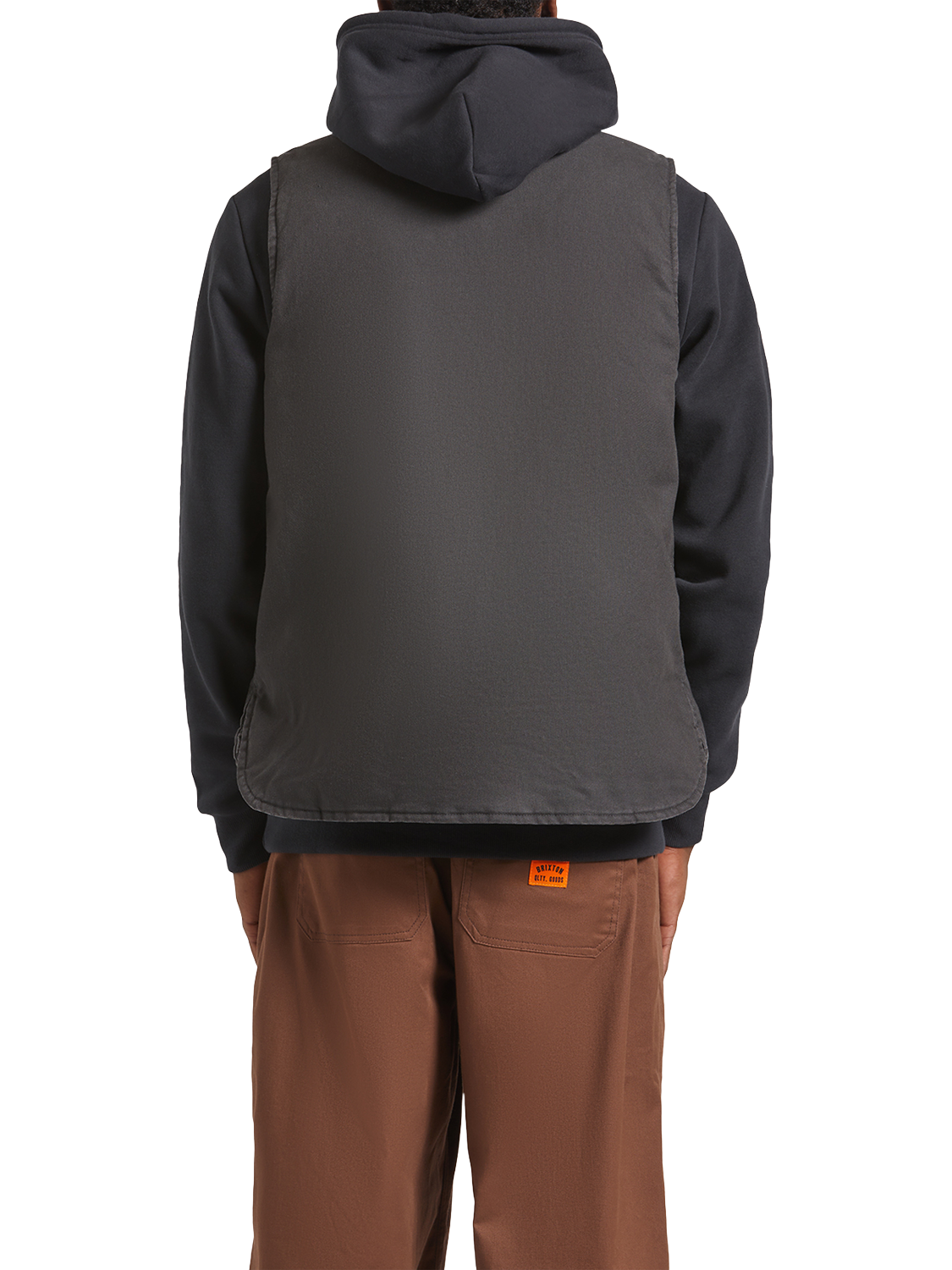 Product image 4 of 7, which shows Brixton Builders Abraham Reversible Gilet, Bark Camo, S