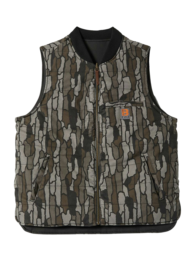 Product image 5 of 7, which shows Brixton Builders Abraham Reversible Gilet, Bark Camo, S
