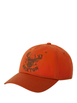 Brixton Berick Waxed Cotton Cap, Orange, Orange