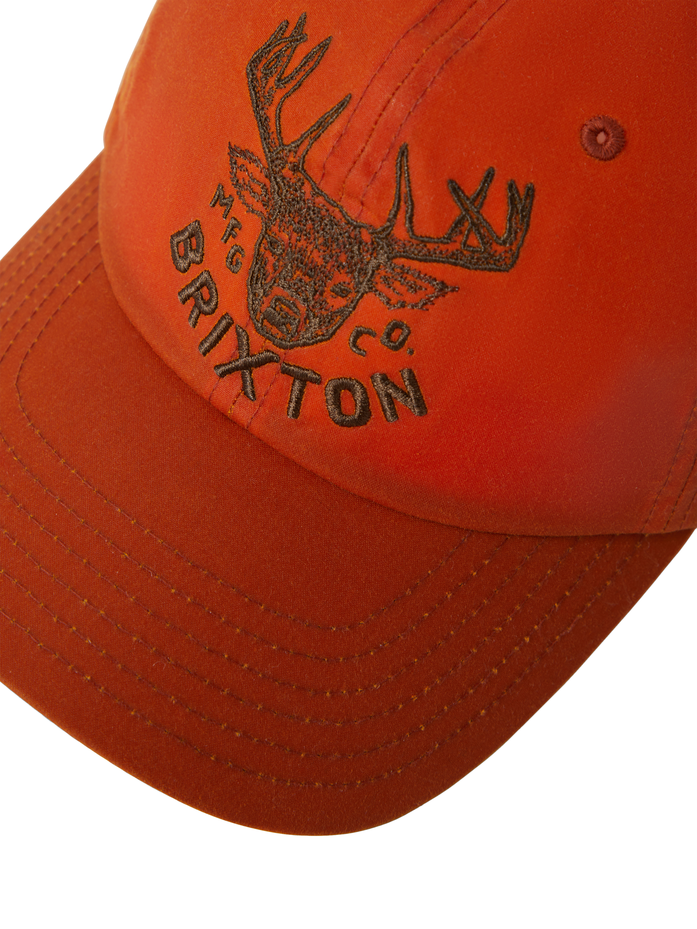 Product image 2 of 3, which shows Brixton Berick Waxed Cotton Cap, Orange, One Size