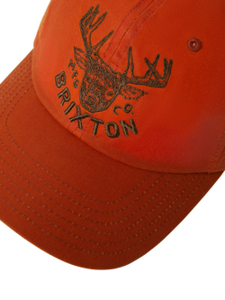 Brixton Berick Waxed Cotton Cap, Orange - view 2, Orange