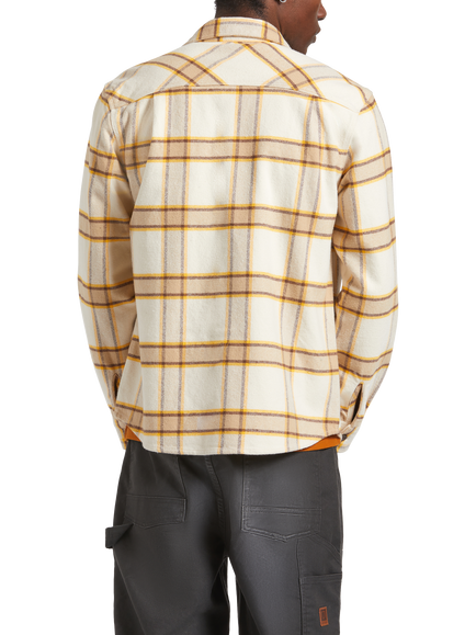 Brixton Bowery Cotton Blend Regular Fit Check Flannel Shirt, Whitecap - view 2, Whitecap
