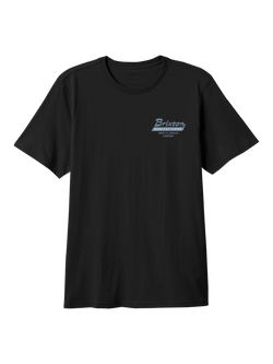 Brixton Township Cotton Regular Fit Short Sleeve Graphic T-Shirt, Black Grey Blue, Black Grey Blue