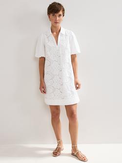 Phase Eight Witney Embroidered Tunic Dress, White, White