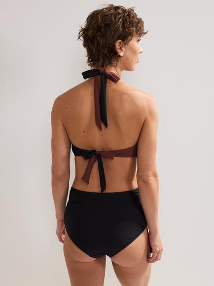 Phase Eight Colour Block Bikini Bottoms, Black - view 2, Black