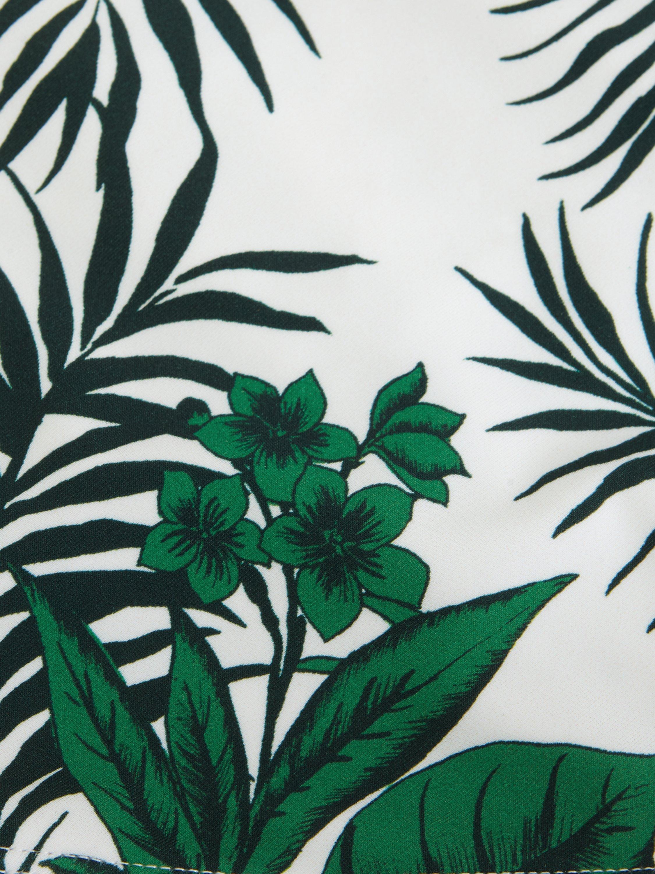 Product image 6 of 7, which shows Phase Eight Palm Print Tankini Bottoms, Ivory, 8