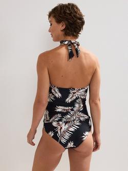 Phase Eight Palm Print Tankini Bottoms, Black - view 2, Black