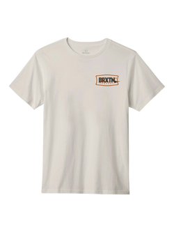 Brixton Cotton Regular Fit Short Sleeve Lightning Graphic T-Shirt, Cream, Cream