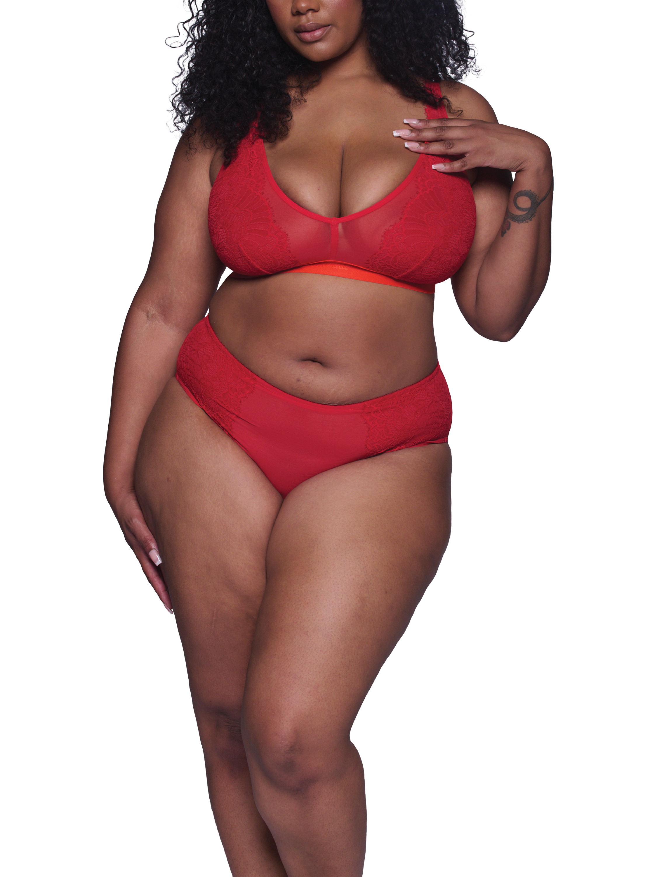 Product image 1 of 4, which shows Lemonade Dolls Synergy Fuller Cup Bra, Goji Berry, 30DD-F