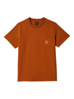 Brixton Union Heavyweight Boxy Pocket Cotton T-Shirt, Rustic Caramel - view 2, Rustic Caramel