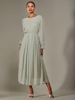 Jolie Moi Chiffon Midaxi Dress, Light Green