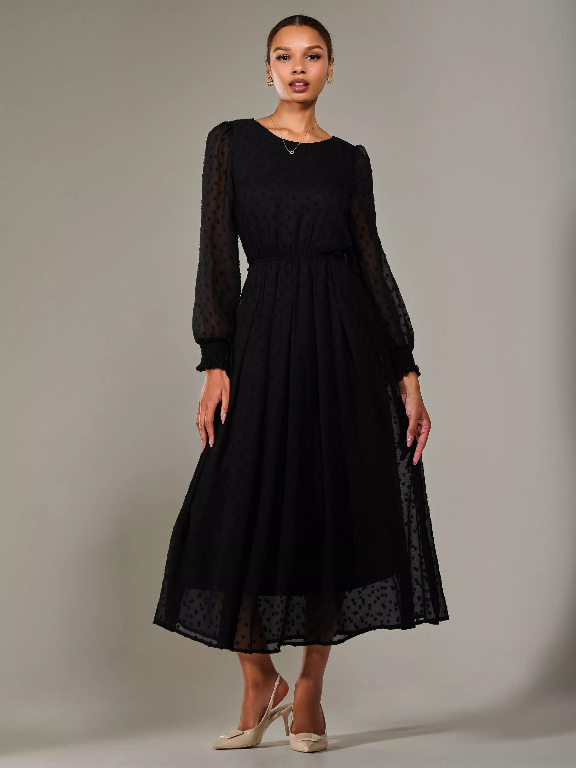 draped long dress Draped Metallic Foil Long Dress In Rose Gold main image 1