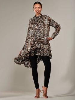 Jolie Moi Animal Print Midi Shirt Dress, Multi, Multi