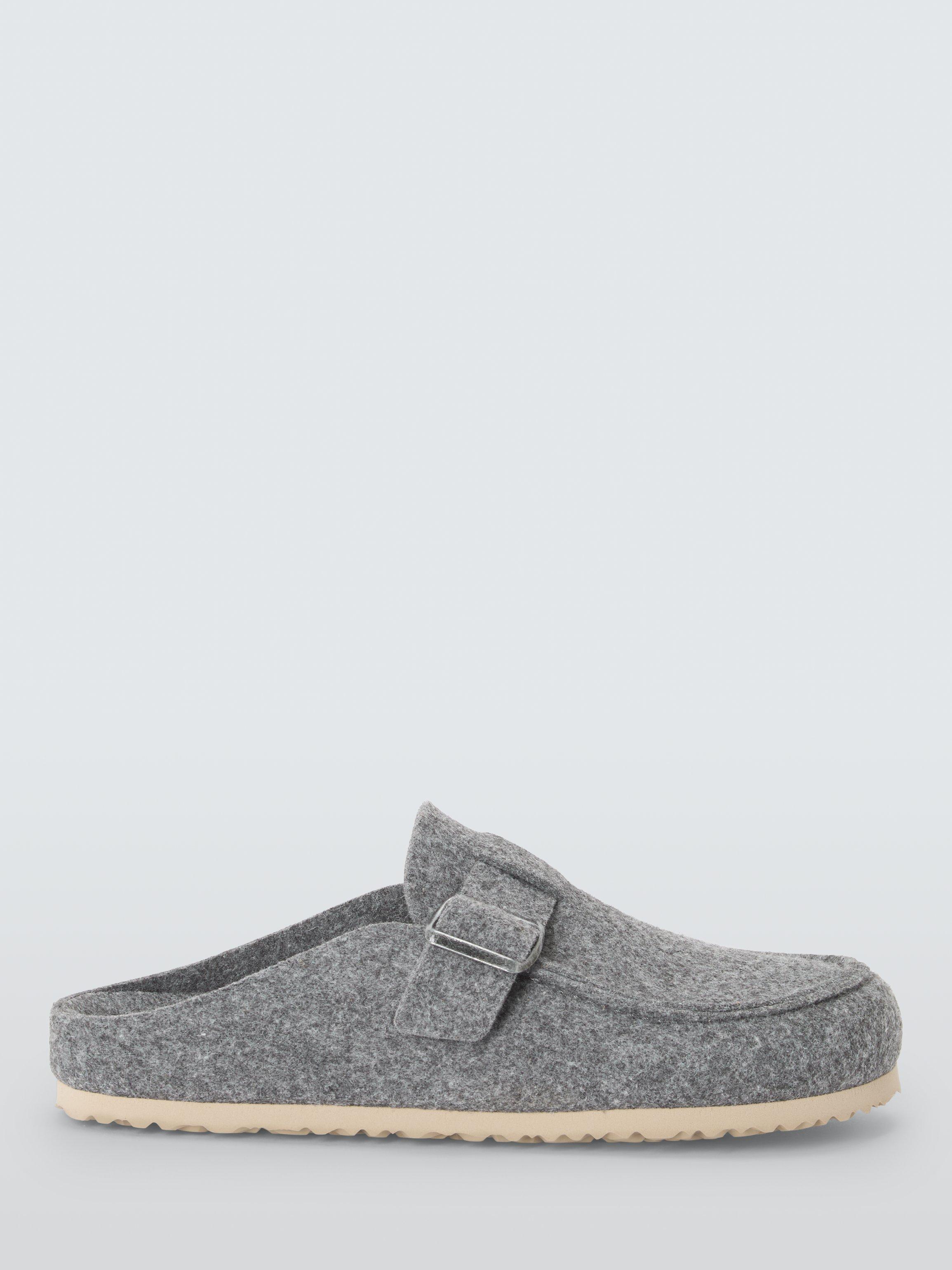 Product image 1 of 6, which shows John Lewis Felt Mule Slippers, Grey, 7