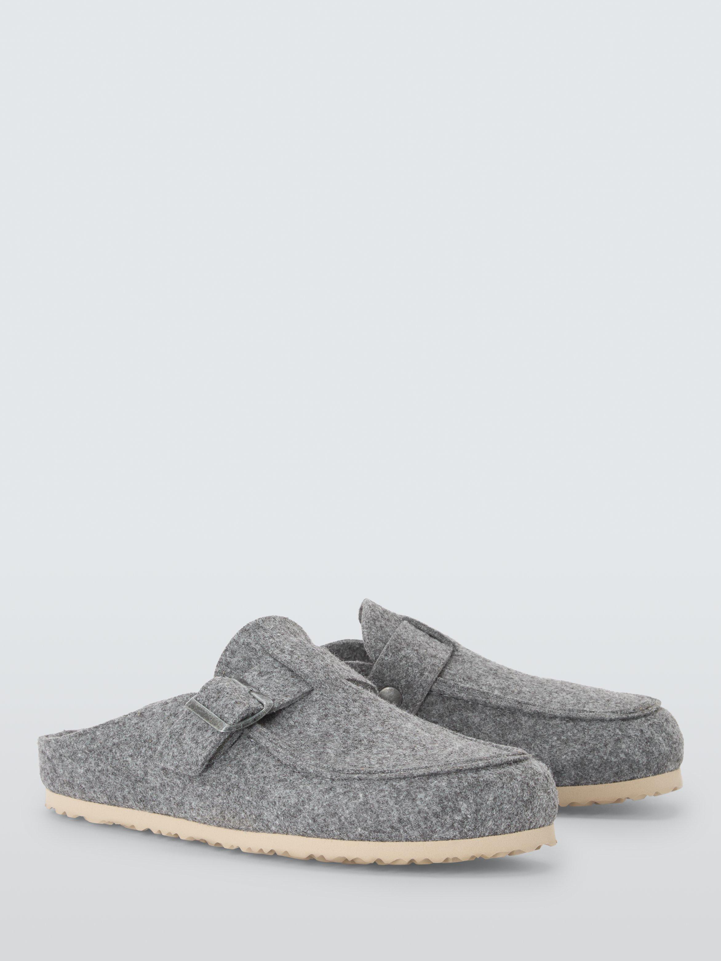 Product image 3 of 6, which shows John Lewis Felt Mule Slippers, Grey, 7