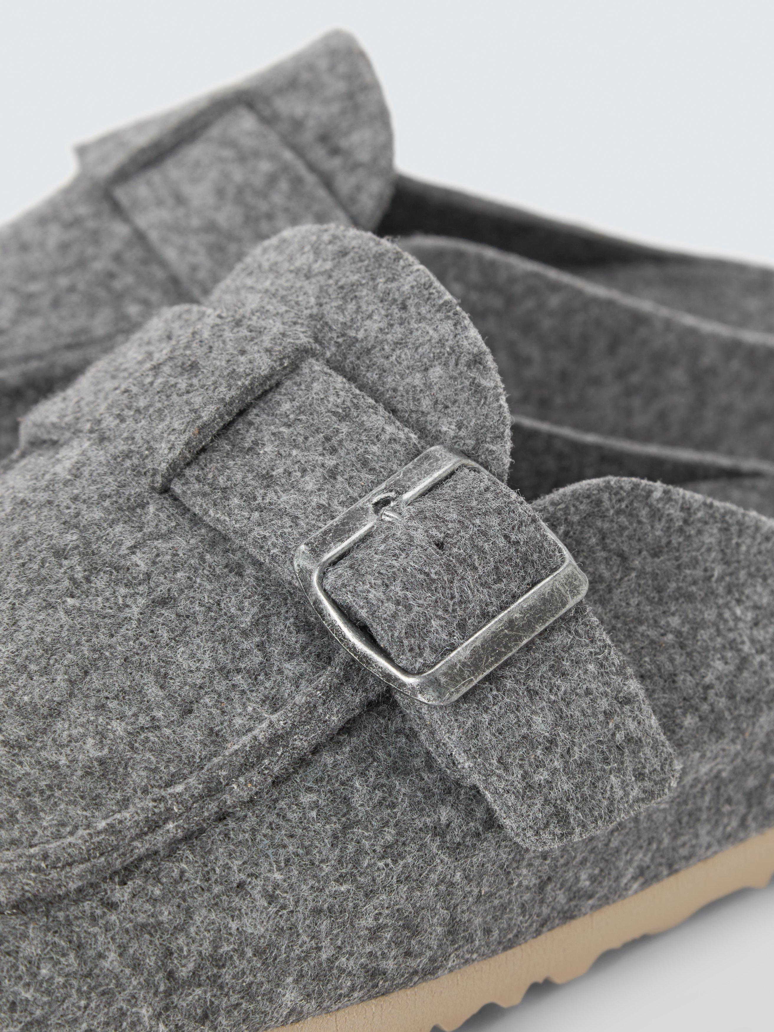 Product image 4 of 6, which shows John Lewis Felt Mule Slippers, Grey, 7
