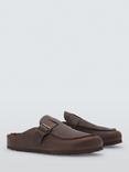 John Lewis Winter Footbed Moccasins, Oiled Brown