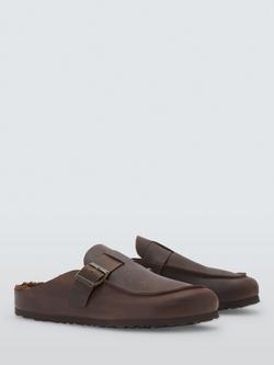 John Lewis Winter Footbed Moccasins, Oiled Brown - view 2, Oiled Brown