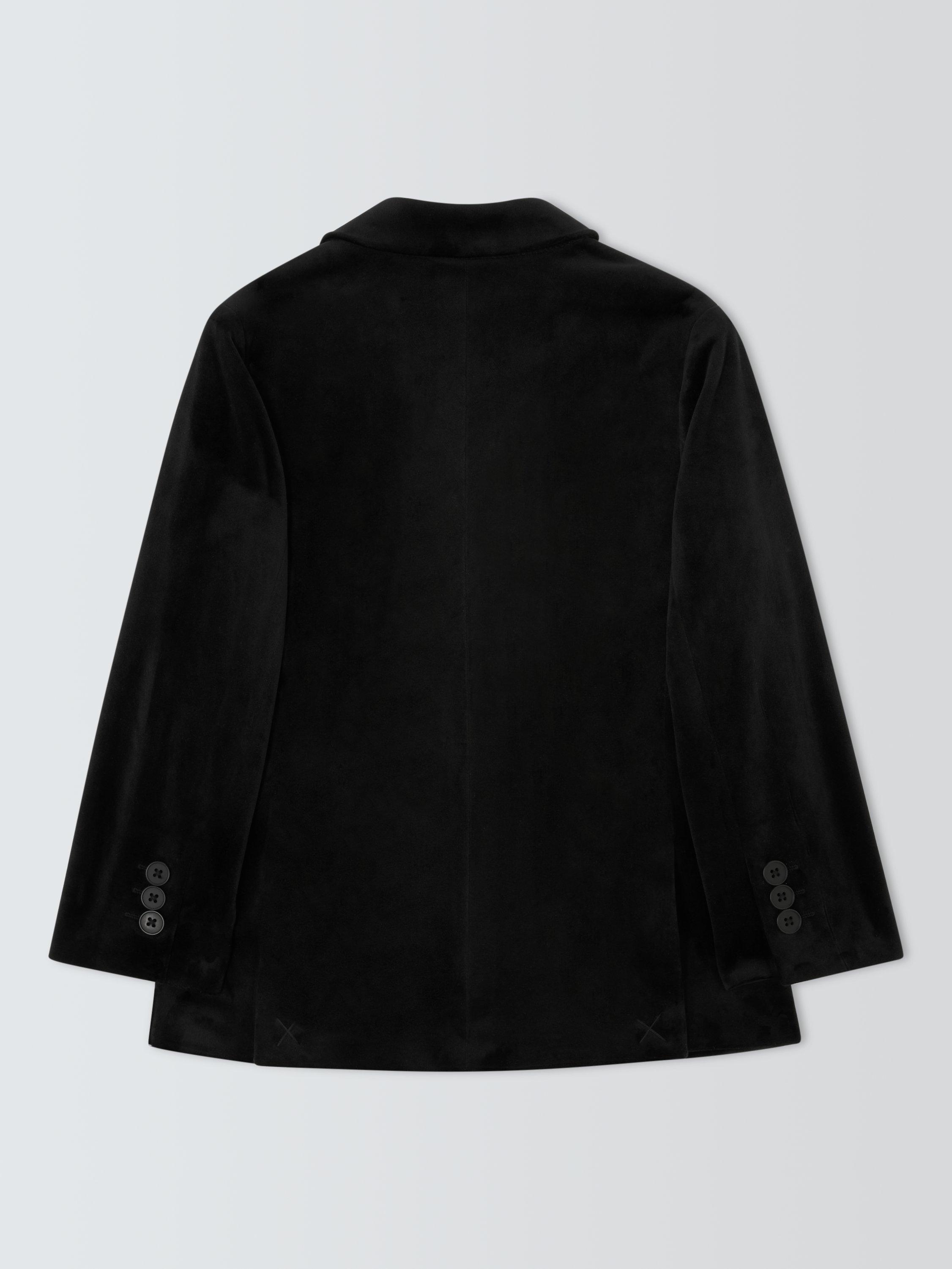 Product image 4 of 7, which shows John Lewis Heirloom Collection Kids' Velvet Blazer, Black, 4 years