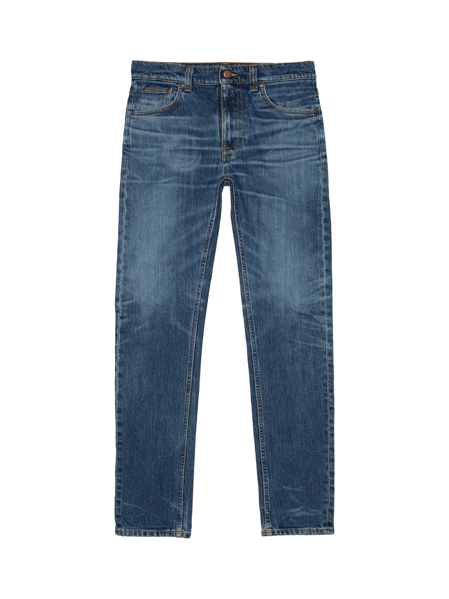 Product image 1 of 7, which shows Nudie Jeans Solid Ollie Slim Fit Jeans, Life Tracks, 30R