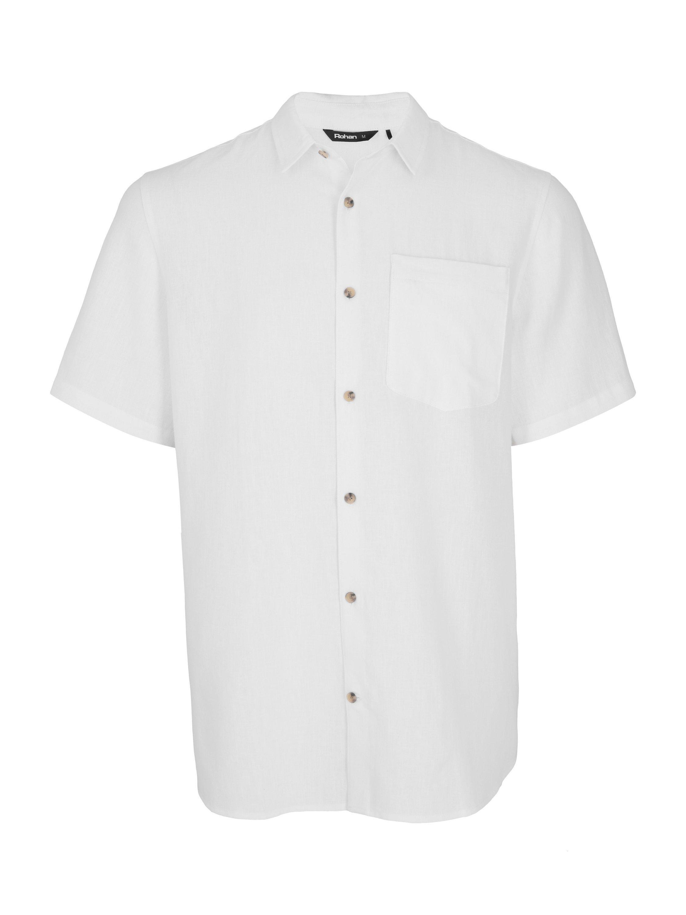 Product image 3 of 7, which shows Rohan Ravello Short Sleeve Linen Blend Shirt, White, S