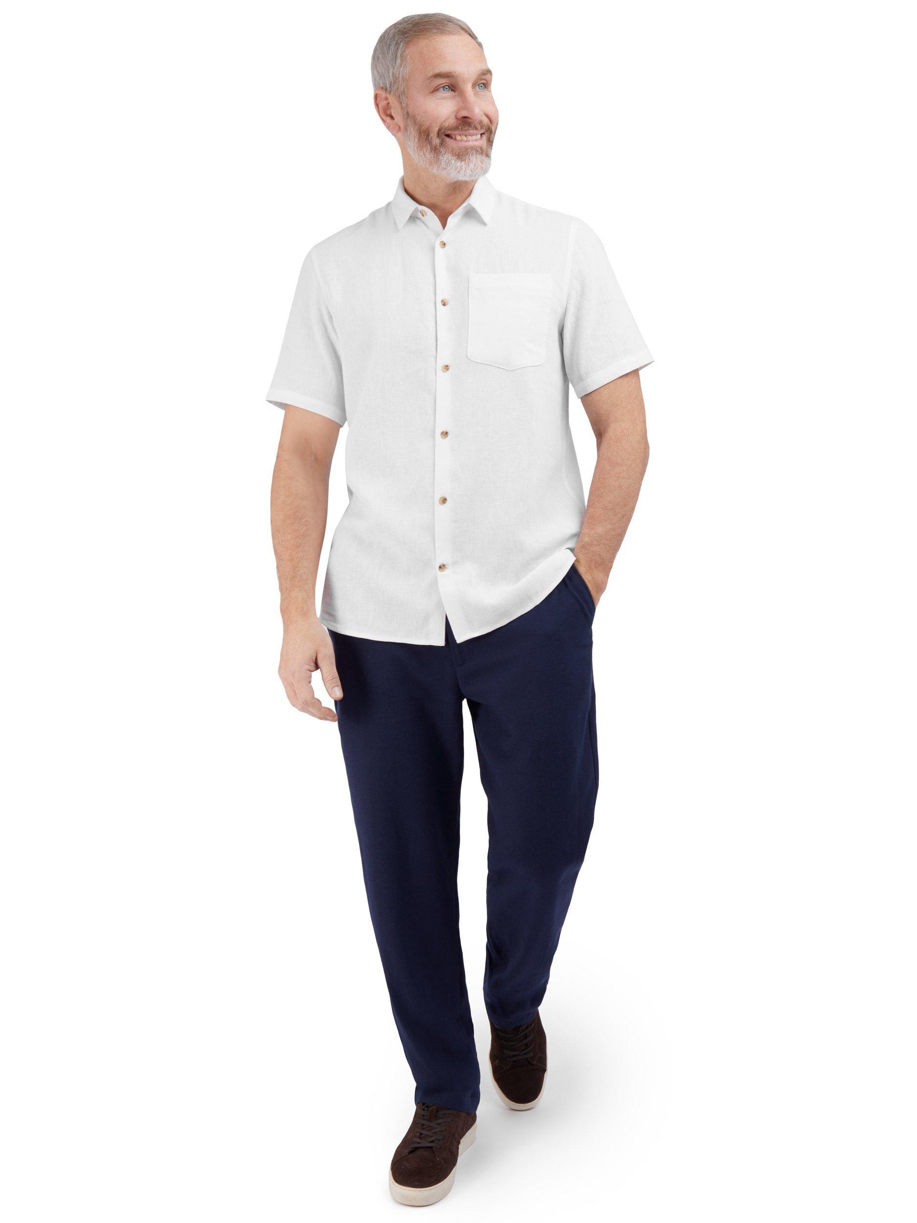 Product image 4 of 7, which shows Rohan Ravello Short Sleeve Linen Blend Shirt, White, S