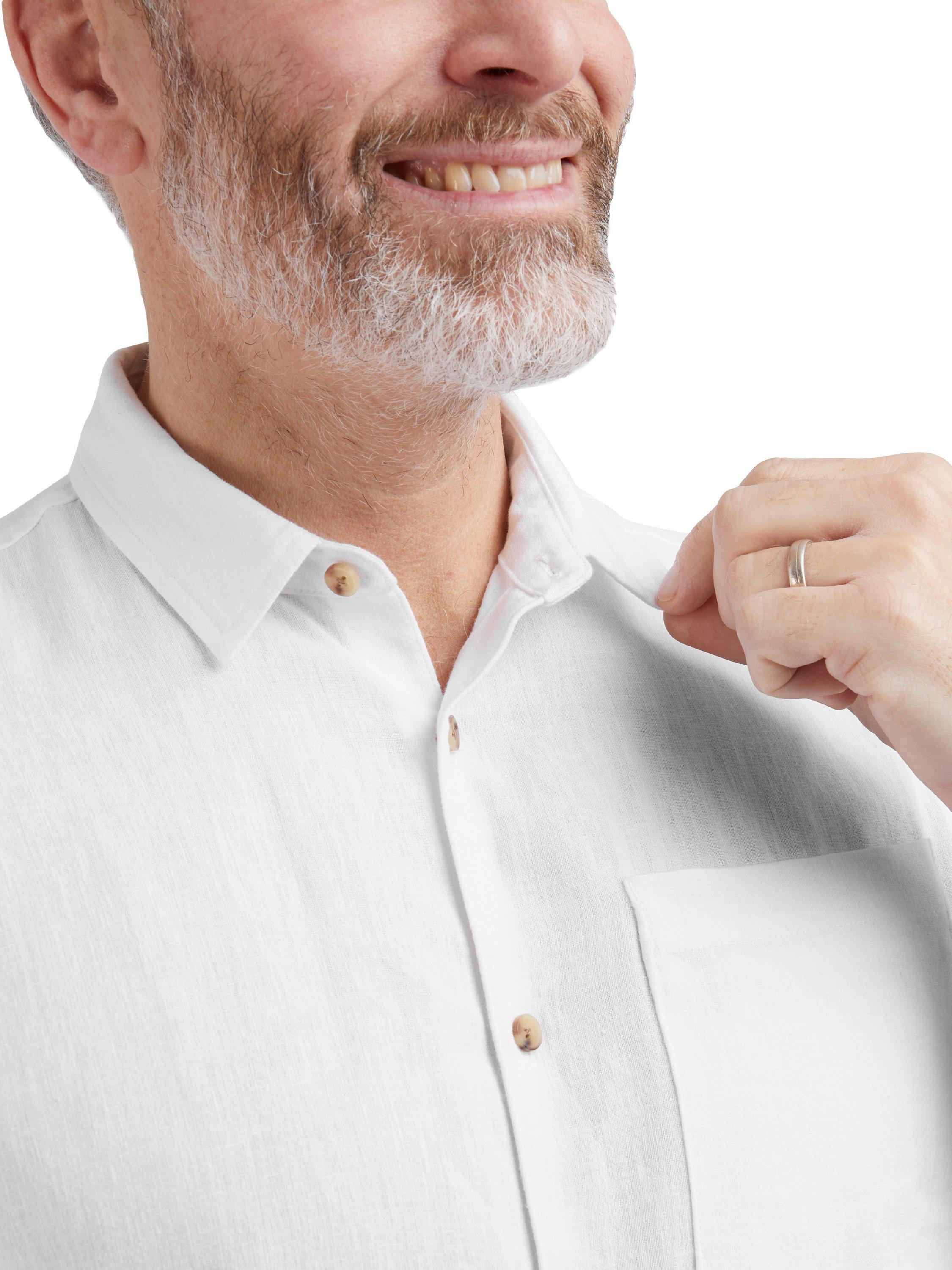 Product image 5 of 7, which shows Rohan Ravello Short Sleeve Linen Blend Shirt, White, S